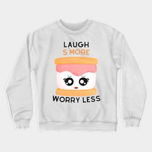 Laugh S'More Worry Less - Sad Brows Marshmallow Face Crewneck Sweatshirt